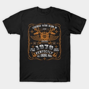 Legends Born In June 1970 53rd Birthday T-Shirt